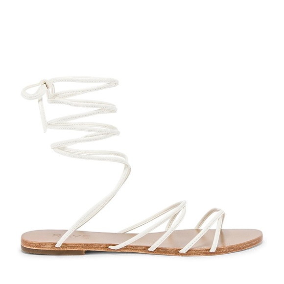 NWOT RARE Jeffrey Campbell Lace Up Flat Sandals in White Size 7.5 - Picture 2 of 10